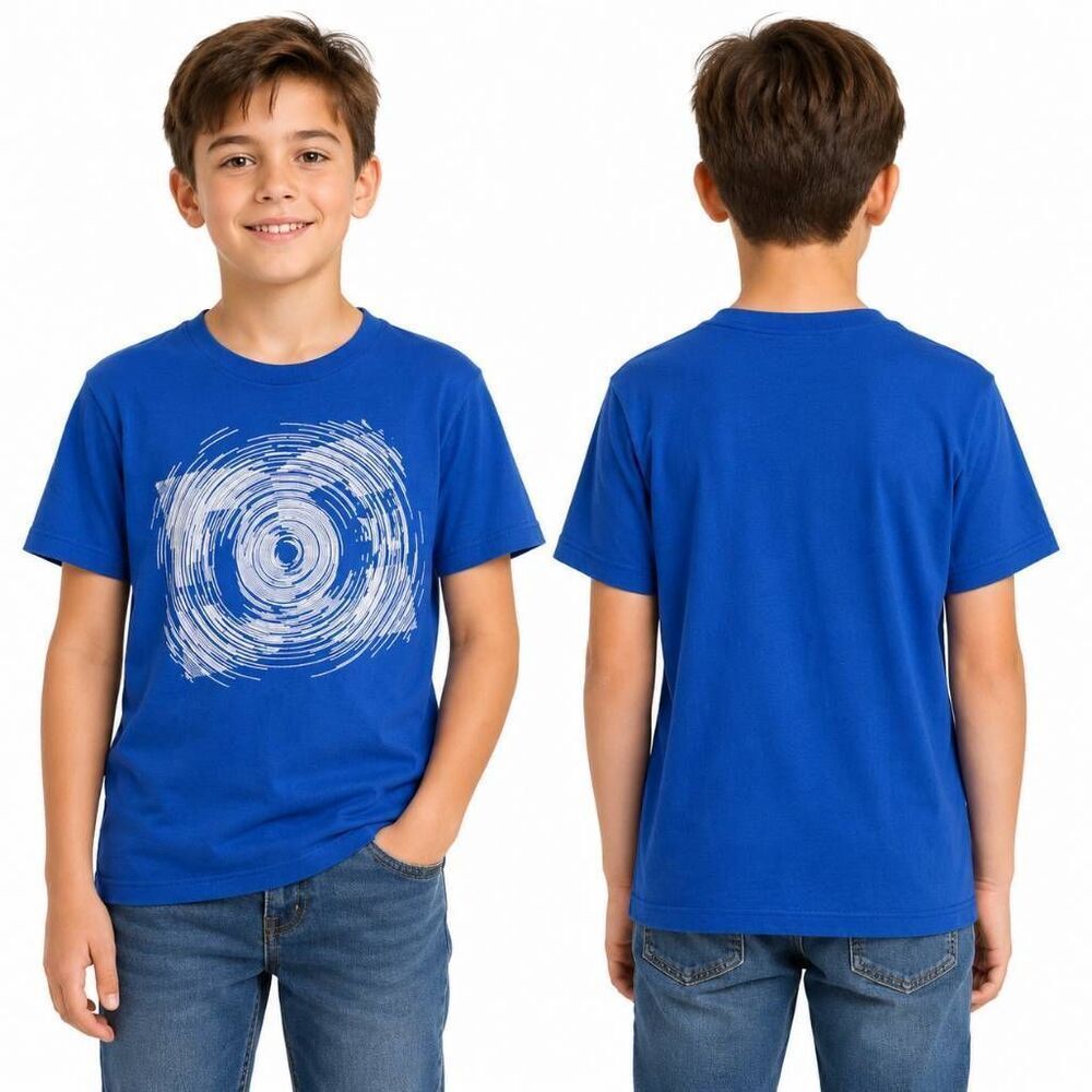 DC Boys Large Blue SS Shirt
